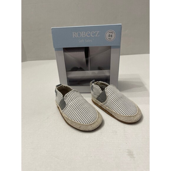 Robeez Soft Soles Slip-Resistant Crib Shoes Size 0-6 Months New In Box - Picture 1 of 12
